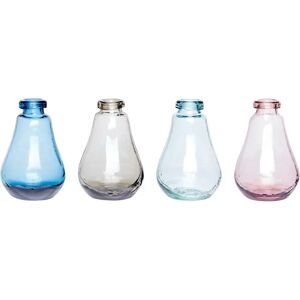 Hübsch Clarien Set of 4 Glass Vases - Vases Hübsch Clarien Set of 4 Glass Vases - Vases