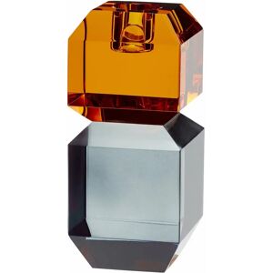 Hübsch Gem Candlestick - Amber/Smoked - Candle Holder Hübsch Gem Candlestick - Amber/Smoked - Candle Holder
