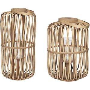 Hübsch Natural Wood Lantern - Lantern Hübsch Natural Wood Lantern - Lantern