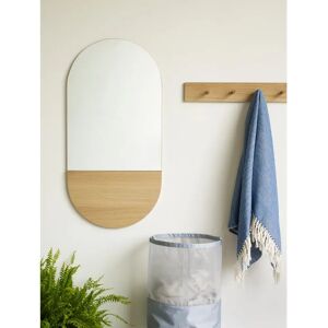 Miroir ovale Hübsch avec détails en chêne - Décoration murale - Publicité Miroir ovale Hübsch avec détails en chêne - Décoration murale - Publicité