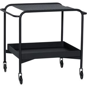 Hübsch Black Metal Rolling Cart - 66x47xh61cm Multi-purpose Furniture Hübsch Black Metal Rolling Cart - 66x47xh61cm Multi-purpose Furniture