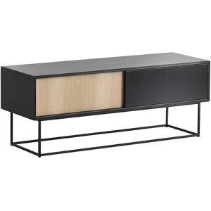 Woud Virka Enfilade - Chêne noir, portes coulissantes, 120x47cm - Publicité Woud Virka Enfilade - Chêne noir, portes coulissantes, 120x47cm - Publicité