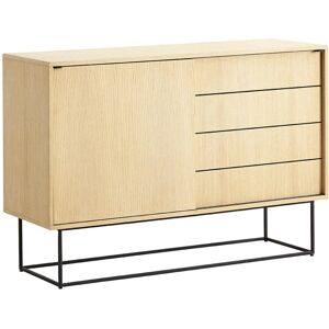 Buffet Virka Woud - Chêne Clair, Portes Coulissantes, 82x120 cm - Publicité Buffet Virka Woud - Chêne Clair, Portes Coulissantes, 82x120 cm - Publicité
