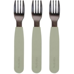 Filibabba Rustfritt stål & silikon gaffelsett - Grønn - Barnevennlig bestikk Filibabba Rustfritt stål & silikon gaffelsett - Grønn - Barnevennlig bestikk