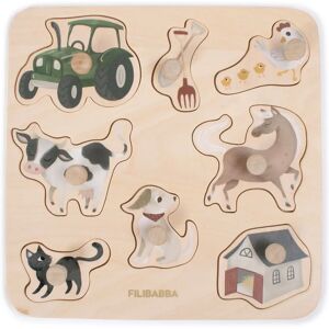 Puzzle en bois Filibabba - 8 pièces - Ferme - FI-02778 Puzzle en bois Filibabba - 8 pièces - Ferme - FI-02778