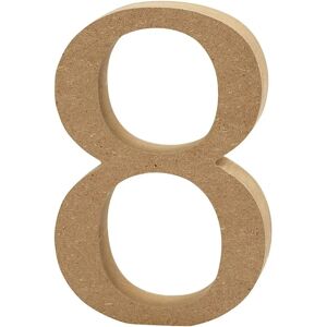 Chiffre en bois 8 - Panneau décoratif MDF CC Hobby Chiffre en bois 8 - Panneau décoratif MDF CC Hobby