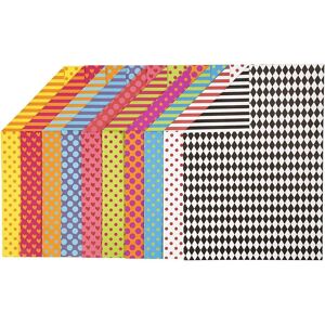 CC Hobby Mønstret Karton - A4 210x297 mm - 250 g - Assorterede farver CC Hobby Mønstret Karton - A4 210x297 mm - 250 g - Assorterede farver