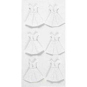 Creativ Company 586044 Autocollant Robe Blanche 3D - Autocollants Décoratifs - Publicité Creativ Company 586044 Autocollant Robe Blanche 3D - Autocollants Décoratifs - Publicité