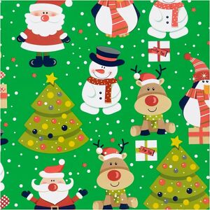 CC Hobby Green Christmas Wrapping Paper - Santa Claus, Tree, Reindeer CC Hobby Green Christmas Wrapping Paper - Santa Claus, Tree, Reindeer