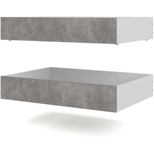 Møbel24 Nada Bett - 2 Schubladen - 94cm Breit - Modernes Skandinavisches Design Møbel24 Nada Bett - 2 Schubladen - 94cm Breit - Modernes Skandinavisches Design