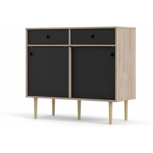 Atlas Sideboard - Jackson Hickory Oak, Black - Sideboard Atlas Sideboard - Jackson Hickory Oak, Black - Sideboard