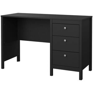 ebuy24 Madrid Skrivebord - Moderne 3 Skuffer Sort ebuy24 Madrid Skrivebord - Moderne 3 Skuffer Sort