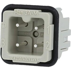 Harting HAN A Connecteur à vis 3 pôles - Connecteur électrique Harting HAN A Connecteur à vis 3 pôles - Connecteur électrique
