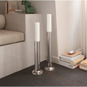 Georg Jensen Bernadotte Stainless Steel Floor Candleholder - Art Deco, Silver Georg Jensen Bernadotte Stainless Steel Floor Candleholder - Art Deco, Silver