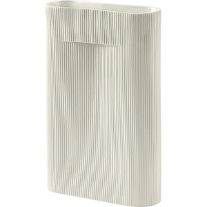 Muuto Ridge Hvitt Vase - Munnblåst Glass - 48,5cm - Blomsterdisplay Muuto Ridge Hvitt Vase - Munnblåst Glass - 48,5cm - Blomsterdisplay