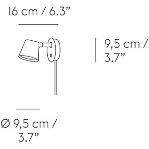 Muuto Tip Lampe Murale Ajustable - Design Scandinave - Publicité Muuto Tip Lampe Murale Ajustable - Design Scandinave - Publicité