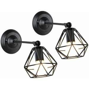 H. AXHUP 2x Lámpara de Pared - Estilo Industrial, Ajustable, Negro H. AXHUP 2x Lámpara de Pared - Estilo Industrial, Ajustable, Negro