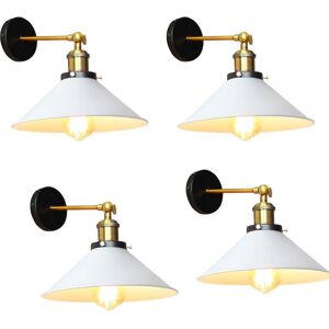 H. AXHUP 4 Vintage Industrial Wall Lamps - E27 Ceiling/Wall Light Set H. AXHUP 4 Vintage Industrial Wall Lamps - E27 Ceiling/Wall Light Set