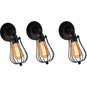 AXHUP Lámpara de Pared Vintage Industrial - Luz de Jaula Metálica Ajustable AXHUP Lámpara de Pared Vintage Industrial - Luz de Jaula Metálica Ajustable