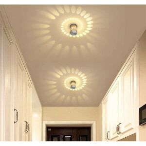 AXHUP - Applique LED Spiral - Argento - 3W - Lampada da parete interna AXHUP - Applique LED Spiral - Argento - 3W - Lampada da parete interna