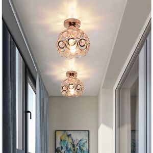 AXHUP Rose Gold Modern Crystal Ceiling Lamp - 2 Pieces - Ø20cm AXHUP Rose Gold Modern Crystal Ceiling Lamp - 2 Pieces - Ø20cm
