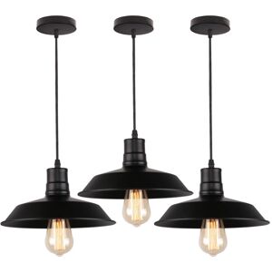 Set di Lampade a Sospensione Industrial Vintage AXHUP - E27 3 pezzi Ø26cm Set di Lampade a Sospensione Industrial Vintage AXHUP - E27 3 pezzi Ø26cm