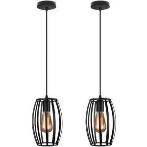 AXHUP Vintage Pendant Light - Black Steel Industrial Decor AXHUP Vintage Pendant Light - Black Steel Industrial Decor