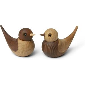 Spring Copenhagen - Træfugle Soulmates 7cm 2-pak - Naturlig - Figur Spring Copenhagen - Træfugle Soulmates 7cm 2-pak - Naturlig - Figur