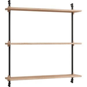 Moebe Vegghyller 85x85 cm - Eik/Svart - Modulært Hyllesystem Moebe Vegghyller 85x85 cm - Eik/Svart - Modulært Hyllesystem