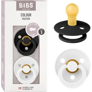 Tétine BIBS - Taille 1 - Lot de 2 - Caoutchouc Naturel - Noir/Blanc - 0-6 mois - Publicité Tétine BIBS - Taille 1 - Lot de 2 - Caoutchouc Naturel - Noir/Blanc - 0-6 mois - Publicité