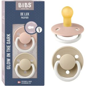 BIBS De Lux Natural Rubber Pacifier - Night Size 1 BIBS De Lux Natural Rubber Pacifier - Night Size 1