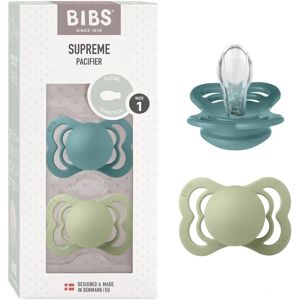 Suceur Supreme Bibs - Pack de 2 - Taille 1 - Silicone - Island Sea/Sage - Bébé - Publicité Suceur Supreme Bibs - Pack de 2 - Taille 1 - Silicone - Island Sea/Sage - Bébé - Publicité
