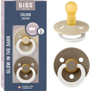 Sucette BIBS Vanille/Dark Oak Luminescente 2-pack - Sucette Sucette BIBS Vanille/Dark Oak Luminescente 2-pack - Sucette