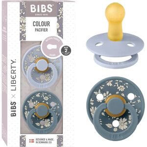 Sucette Bibs x Liberty - Bleu Poussière - Latex Naturel - Publicité Sucette Bibs x Liberty - Bleu Poussière - Latex Naturel - Publicité