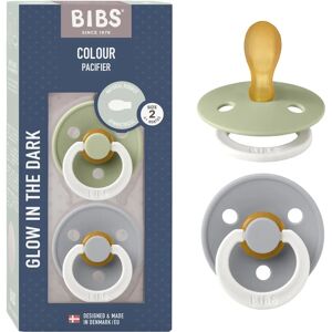 Suceur Bibs Glow en Couleur - Pack de 2 - Taille 2 - Symétrique - Sage/Bleu - 6-18 mois Suceur Bibs Glow en Couleur - Pack de 2 - Taille 2 - Symétrique - Sage/Bleu - 6-18 mois