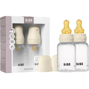 BIBS Babyflaske Rund Latex 2-pak 150 ml Sakte Strøm Ivory - Babyflaske BIBS Babyflaske Rund Latex 2-pak 150 ml Sakte Strøm Ivory - Babyflaske