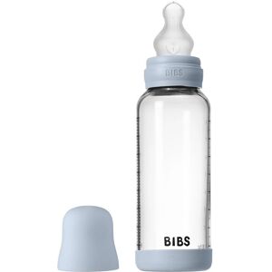 BIBS Sticlă pentru Copii din Sticlă de Borosilicat cu Silicona, Flux Mediu albastru - Sticla BIBS Sticlă pentru Copii din Sticlă de Borosilicat cu Silicona, Flux Mediu albastru - Sticla