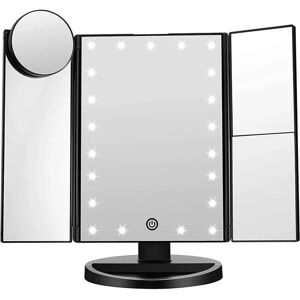 UNIQ Hollywood Trifold LED Meikkikone - Musta UNIQ Hollywood Trifold LED Meikkikone - Musta