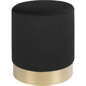 Pouf en velours noir House Nordic - Ottoman - Publicité Pouf en velours noir House Nordic - Ottoman - Publicité