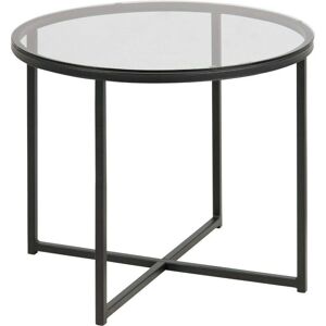 Andas Conrad Black Round Smoked Glass Coffee Table - Coffee Table Andas Conrad Black Round Smoked Glass Coffee Table - Coffee Table