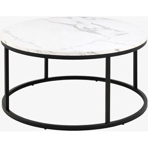 MUEBLES Oakland Oak Center Table - Round, 80cm Dia, White Marble MUEBLES Oakland Oak Center Table - Round, 80cm Dia, White Marble