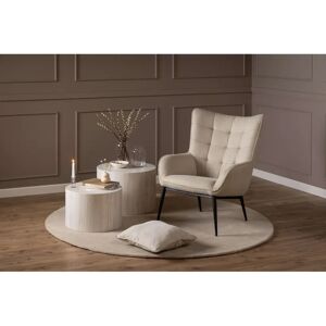 ACTONA GROUP Dice Beigeförmige runde Couchtischset - 2 delar ACTONA GROUP Dice Beigeförmige runde Couchtischset - 2 delar