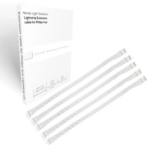 Philips Hue LightStrip V4 Forlengelseskabel - Hvit - 15cm - 5 stk Philips Hue LightStrip V4 Forlengelseskabel - Hvit - 15cm - 5 stk