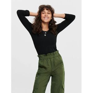 Only 15204712 - Tričko s dlouhým rukávem - Černé - Jaro/Léto Only 15204712 - Tričko s dlouhým rukávem - Černé - Jaro/Léto