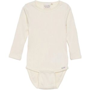 Minymo Baby Bodies - Långärmad - Ribbade - Vit - Baby Bodies Minymo Baby Bodies - Långärmad - Ribbade - Vit - Baby Bodies