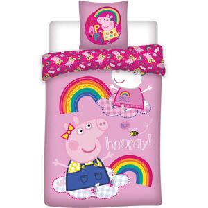 Vändbart Sängset Gurli Gris - 140x200 cm - 100% Bomull Vändbart Sängset Gurli Gris - 140x200 cm - 100% Bomull