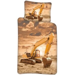 Barns bäddset Borg Living - Grävmaskin motiv - 100% bomull Barns bäddset Borg Living - Grävmaskin motiv - 100% bomull