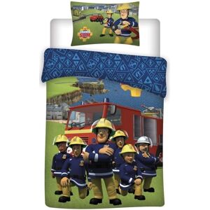 Licens Fireman Sam Sängset - Vändbart 2-i-1 bomull för barn Licens Fireman Sam Sängset - Vändbart 2-i-1 bomull för barn
