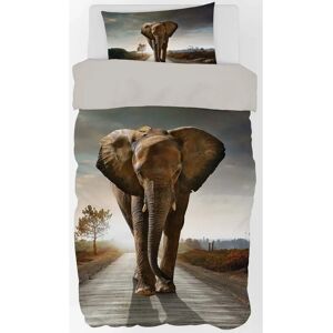 Vändbara bomullslakan - Elefant - Täckeöverdrag 140x200 cm Vändbara bomullslakan - Elefant - Täckeöverdrag 140x200 cm
