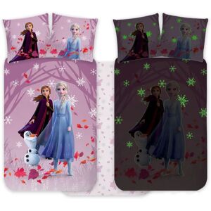 Licens Frozen Sängkläder - Lyser i mörkret, Bomull, Vendbar Licens Frozen Sängkläder - Lyser i mörkret, Bomull, Vendbar